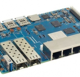 Banana Pi BPI-R4 router board supports WiFi 7 and has 6 Ethernet ports (including two 10 GbE)